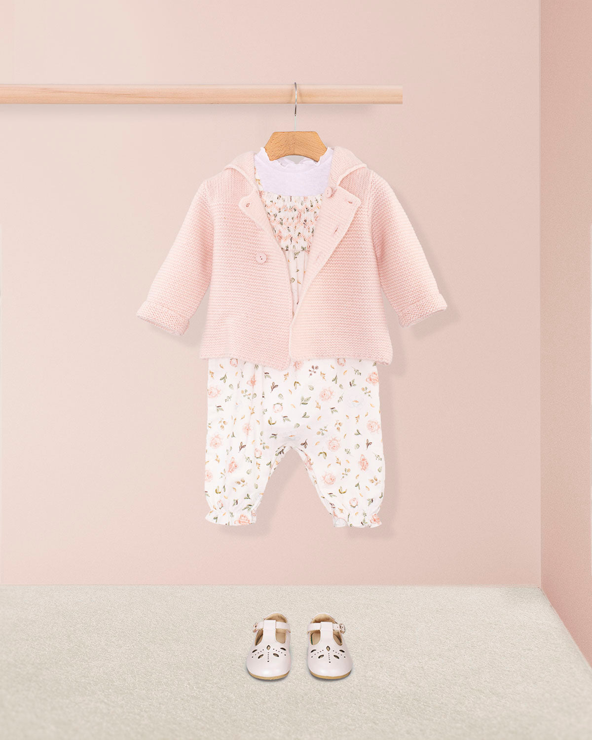 Joie Tuscany Soft Pink Rosebuds Overall