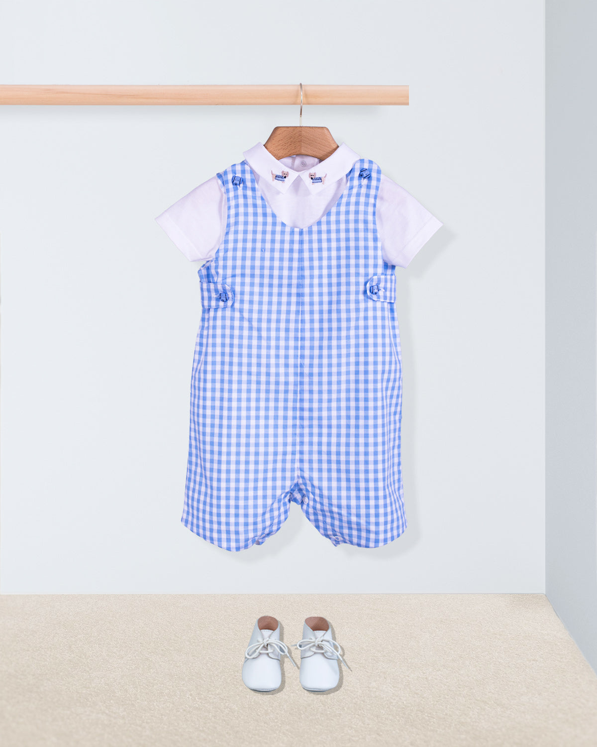 Kennedy Large Blue Gingham Romper
