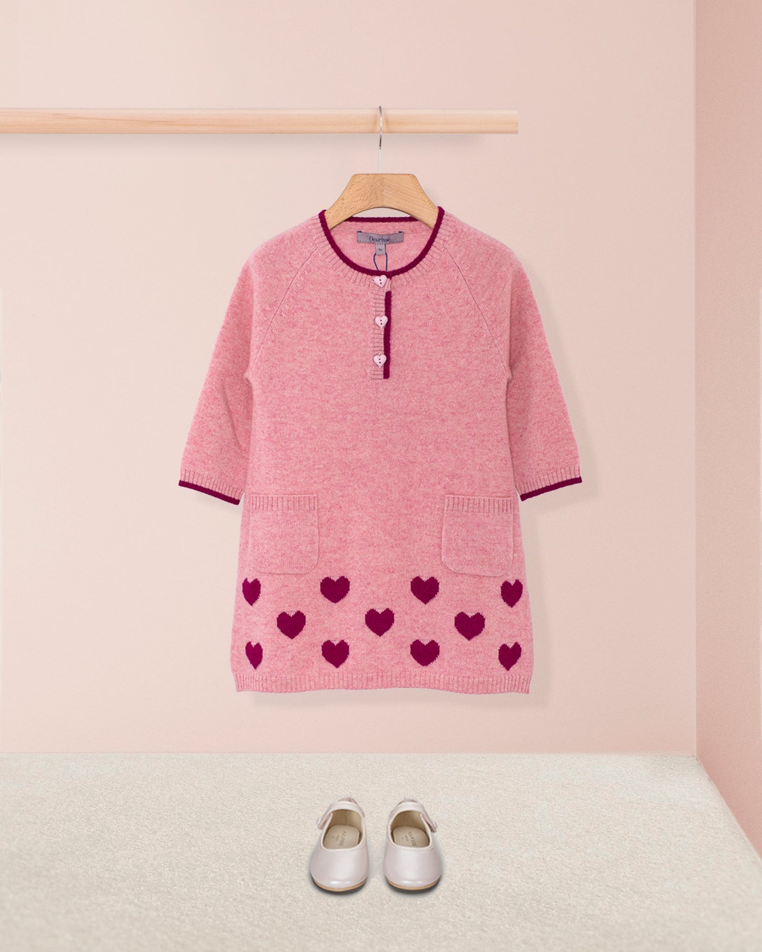 Lovey Rose Hearts Cashmere Dress