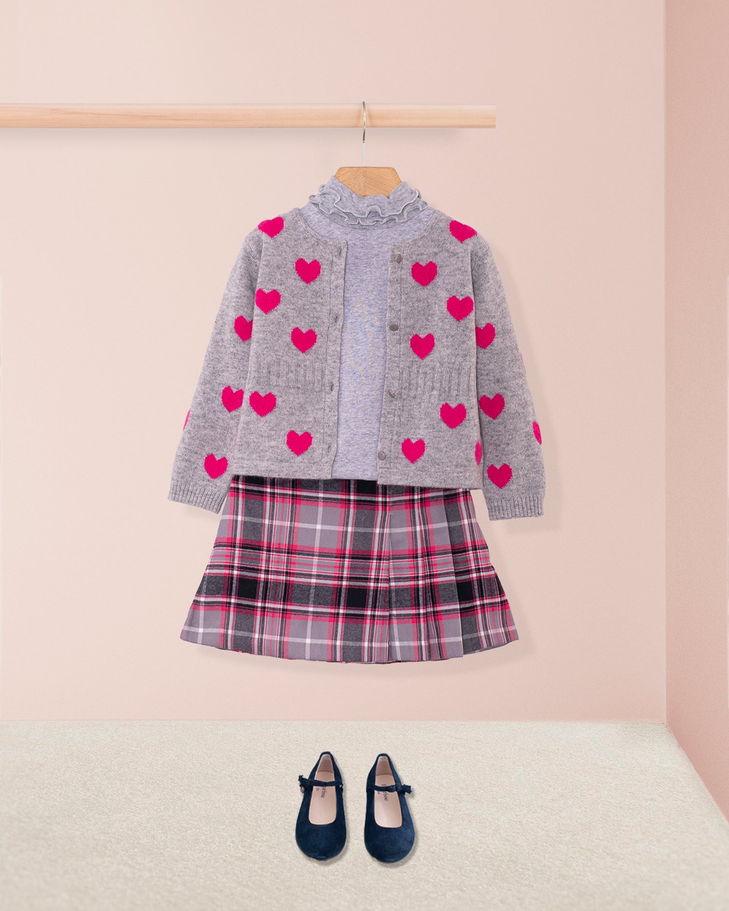 Madeleine Neon Hearts Cashmere Skirt Outfit