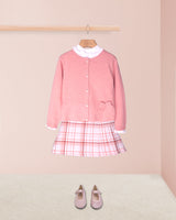 Pleated Skirt Pink Plaid Flannel Outfit