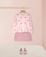 Madeleine Pink Hearts Cashmere Outfit