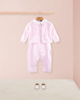 Madison Pink Cotton Cardigan Aspen Overall Outfit