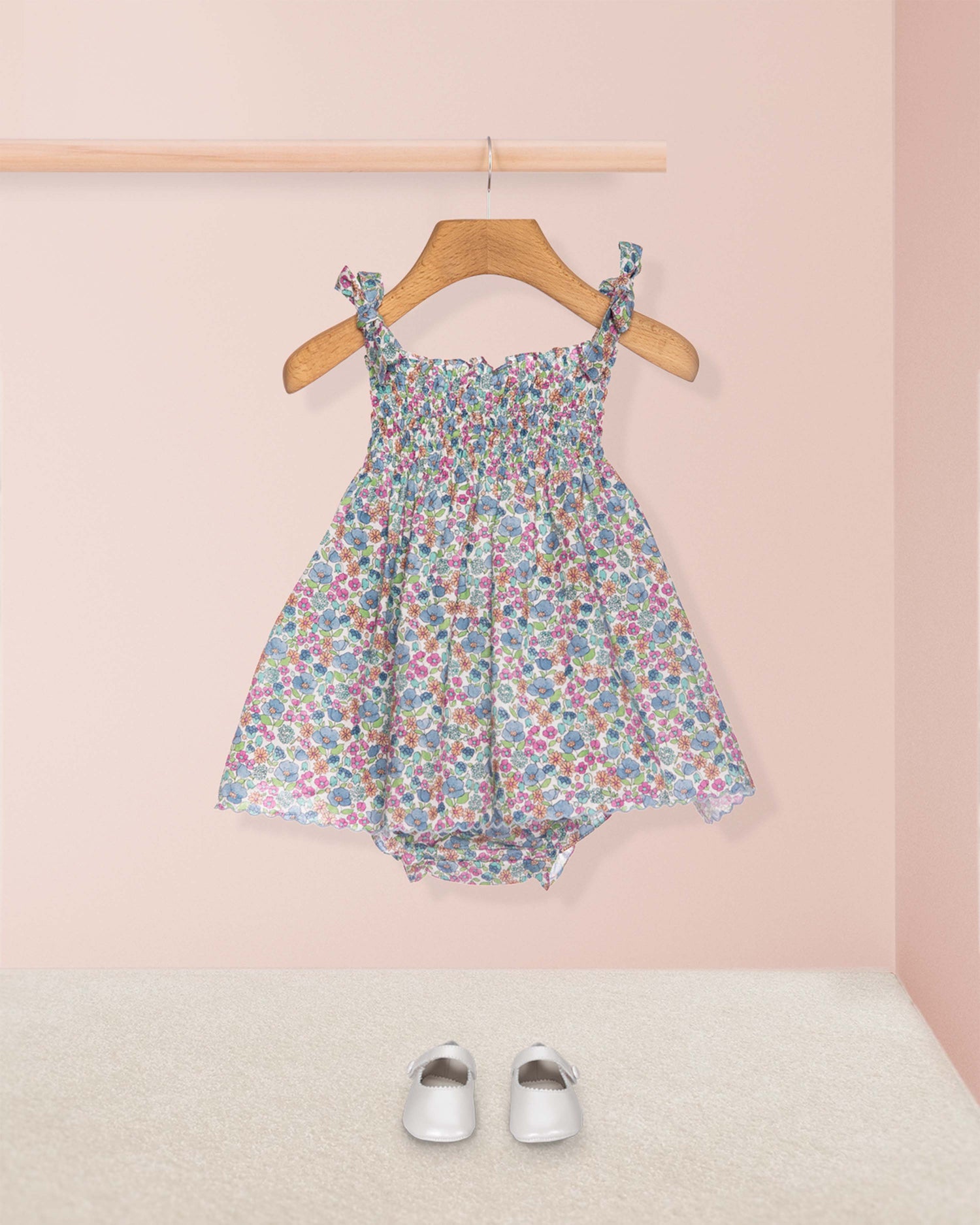 Millie Blue Primrose Voile Mini Dress Set