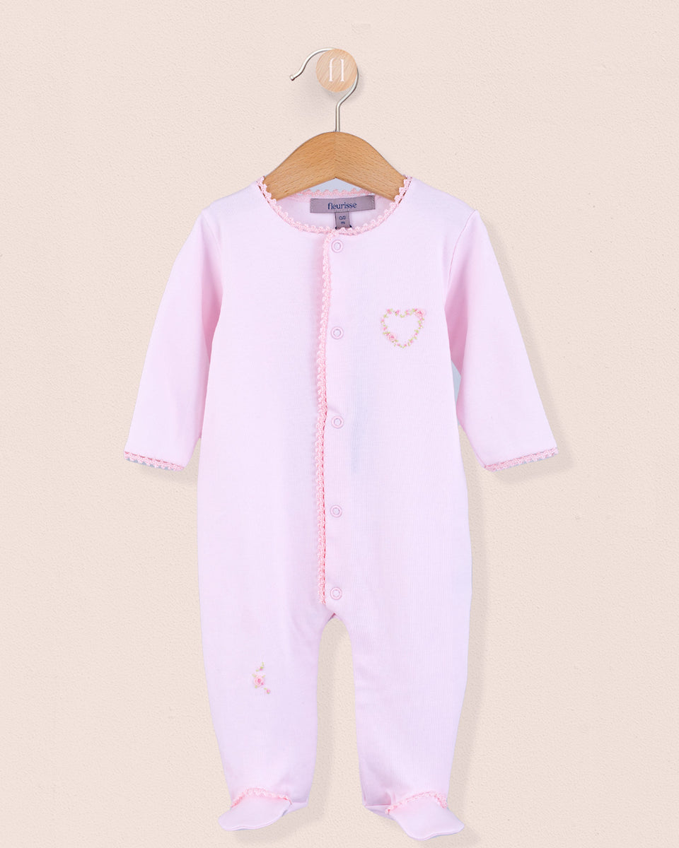 Pima Embroidered Pink Heart Collection