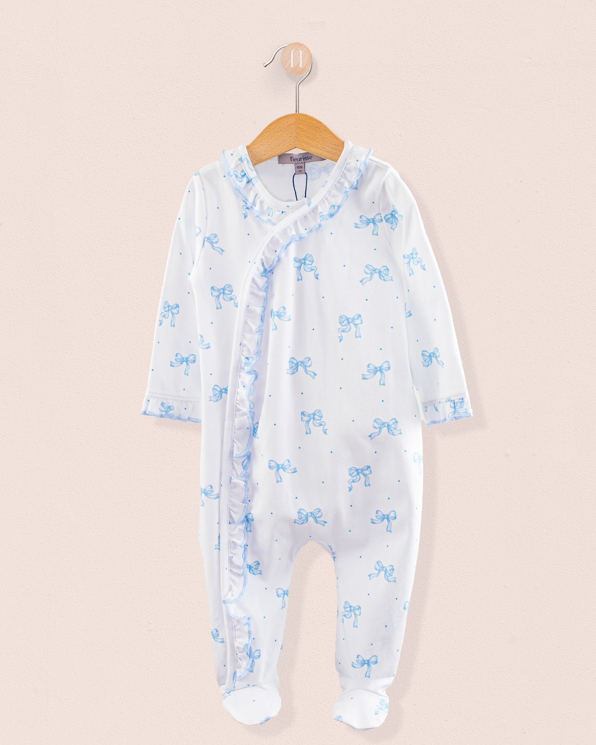 Pima Bows Blue Ruffle Stretchie Collection