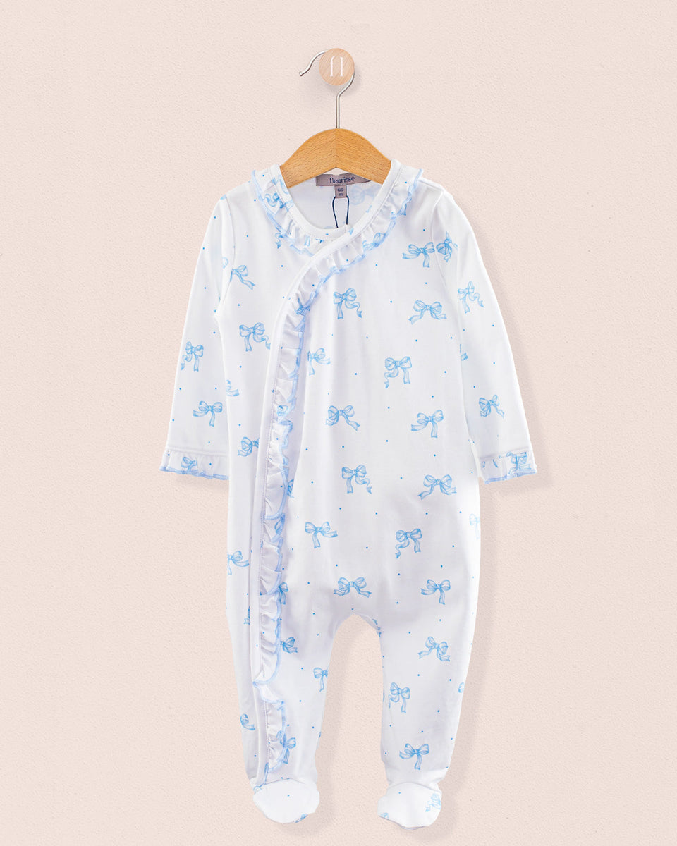 Pima Bows Blue Ruffle Stretchie Collection