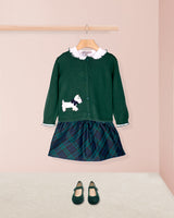 Holiday Black Watch Plaid Skirt Outfit