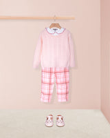 St. Moritz Pink Cashmere Cable Outfit