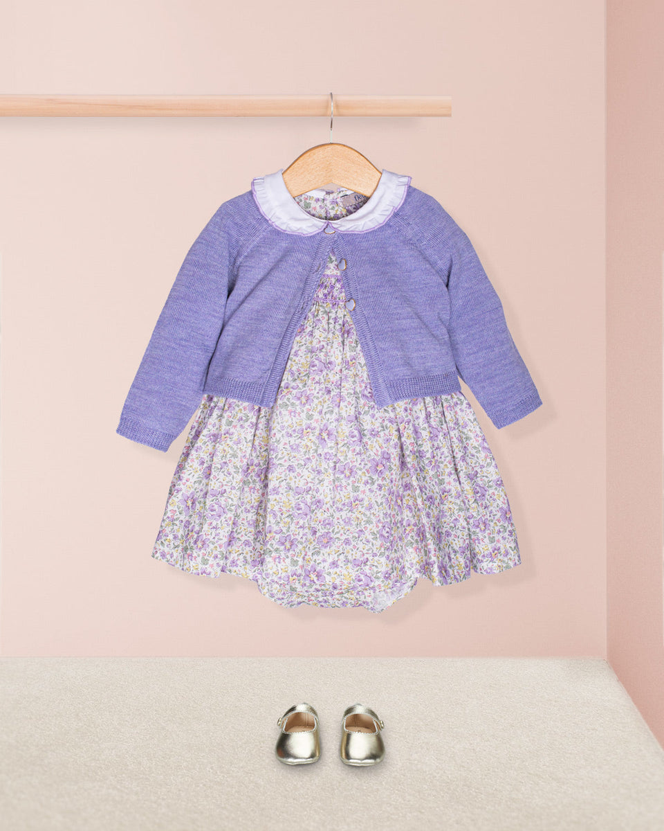 Baby Victoria Liberty Meadow Lavender Dress Set