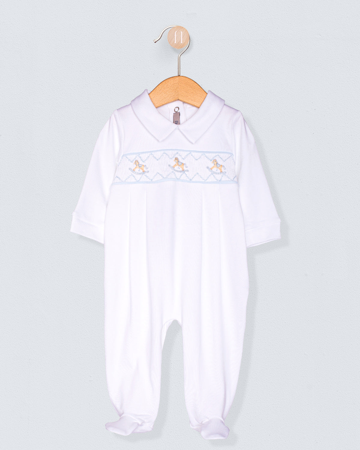 Pima Smocked White Rocking Horse Collection