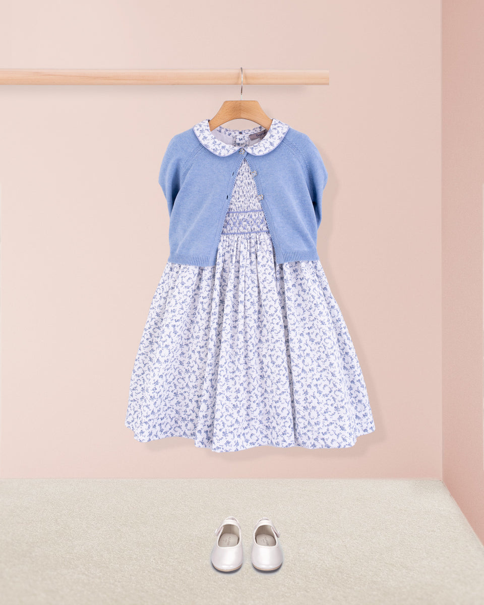 Amanda Campari Blue Floral Smock