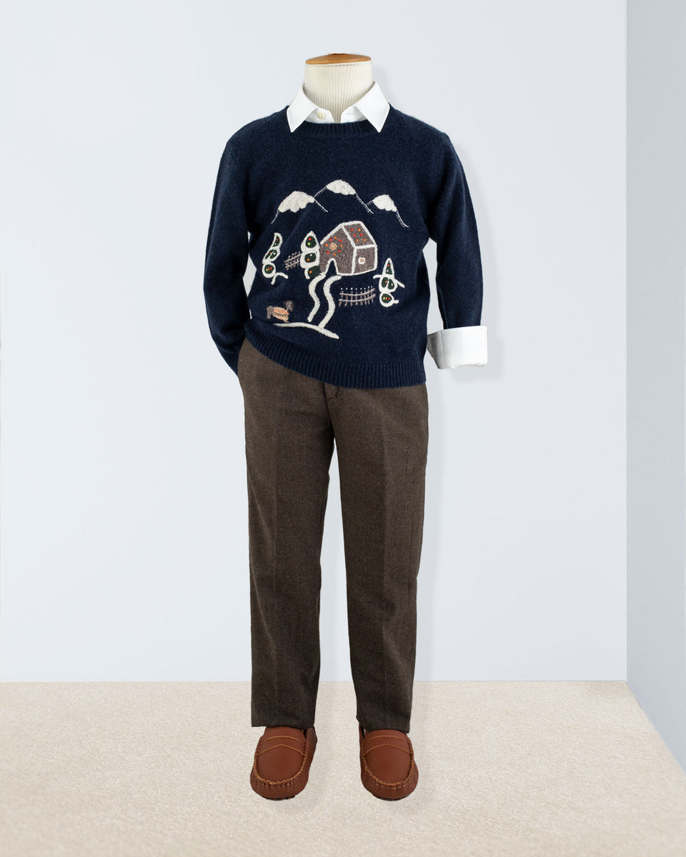 Navy Gingerbread Cashmere Outfit