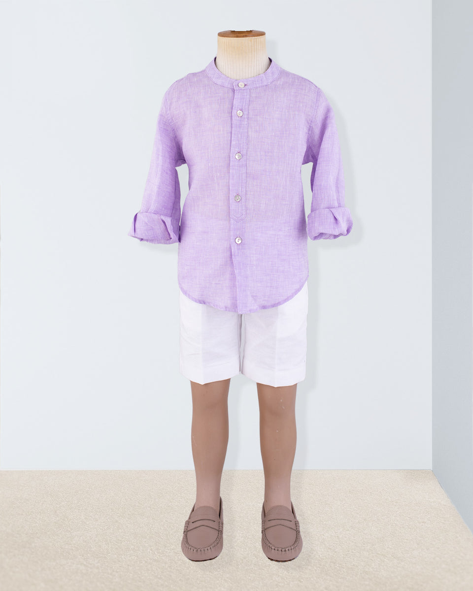 Mandarin Lavender Linen Outfit