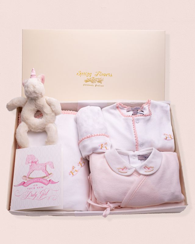 Pima Pink Embroidered Rocking Horse Bundle