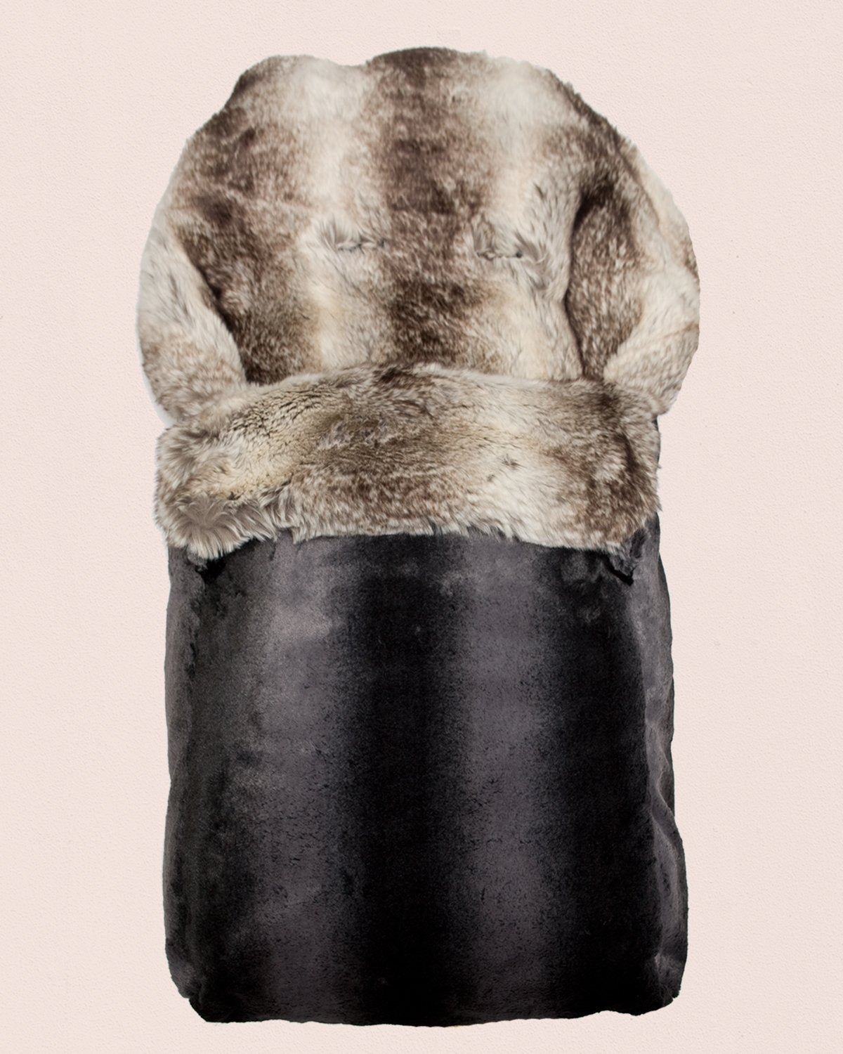 Mont-Blanc Black Fur Stroller Bunting