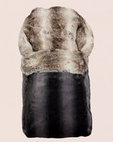 Mont-Blanc Black Fur Stroller Bunting