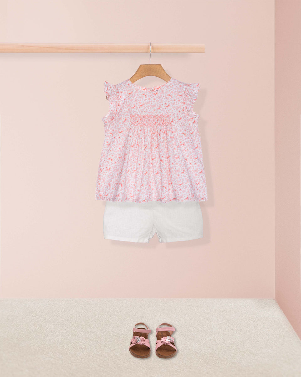 Amelie Butterfly Pink Tunic Outfit