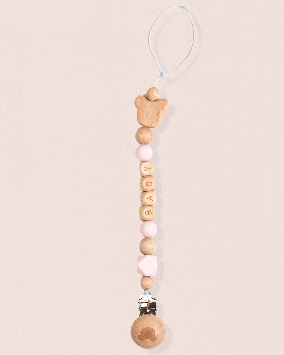 Pink Pacifier Clip