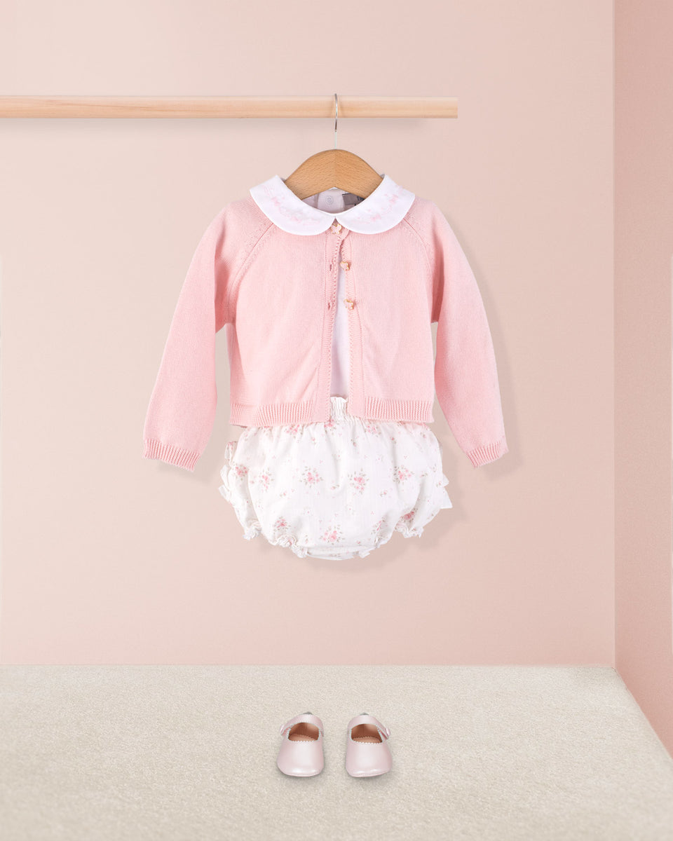 Puffy Diaper Cover Whisper Pink Outfit
