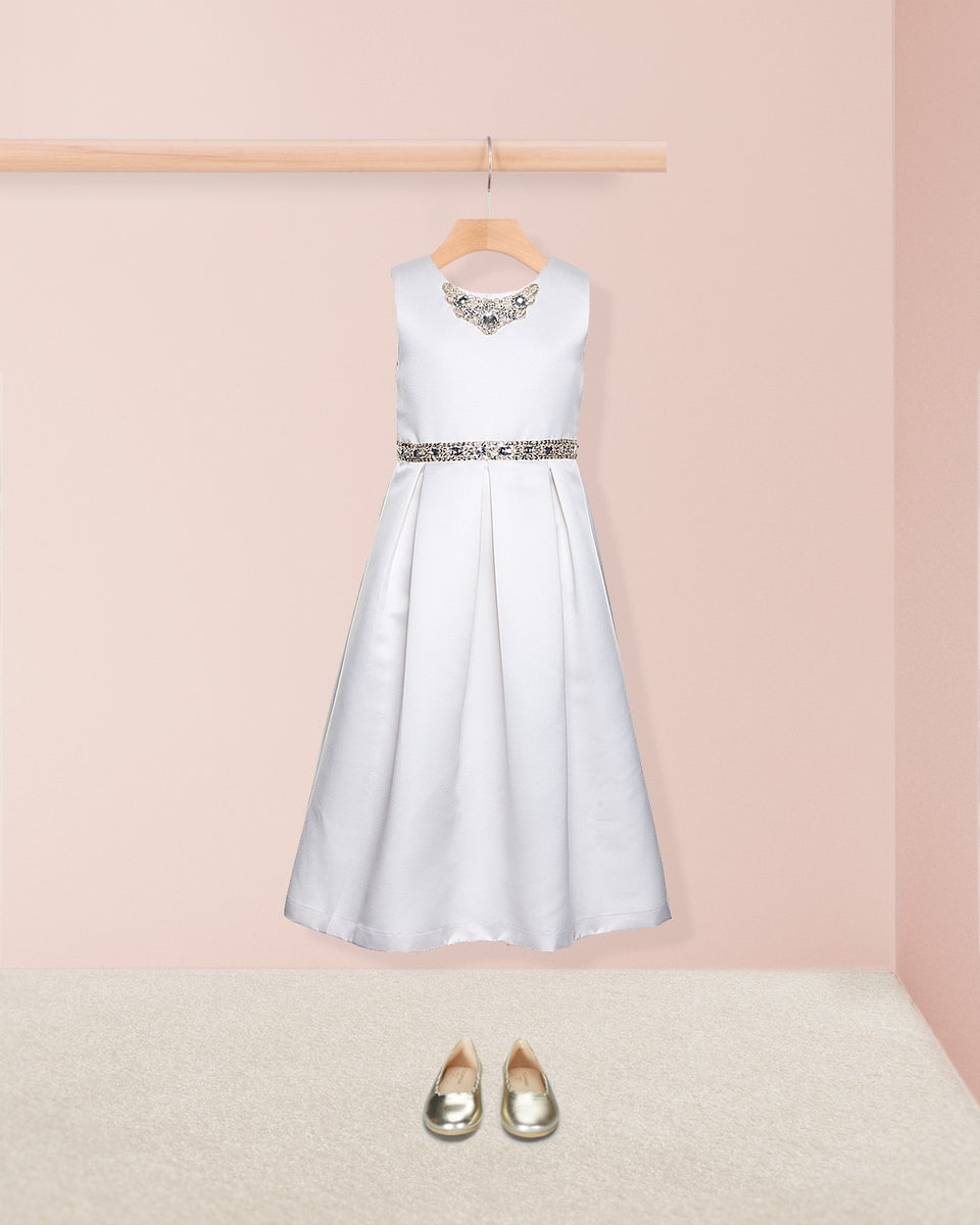 Esther Cream Satin Gown