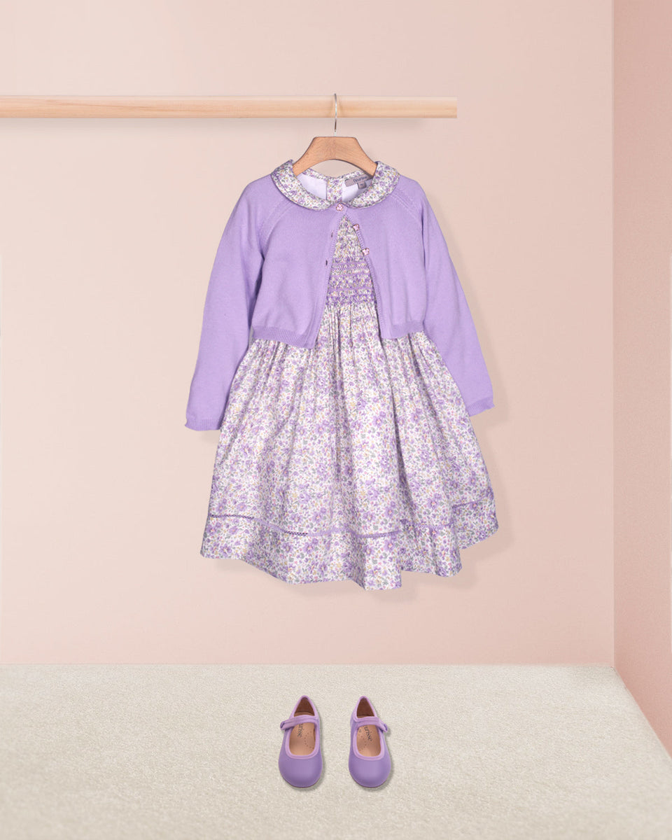 Emma Liberty Meadow Lavender Smocked Dress
