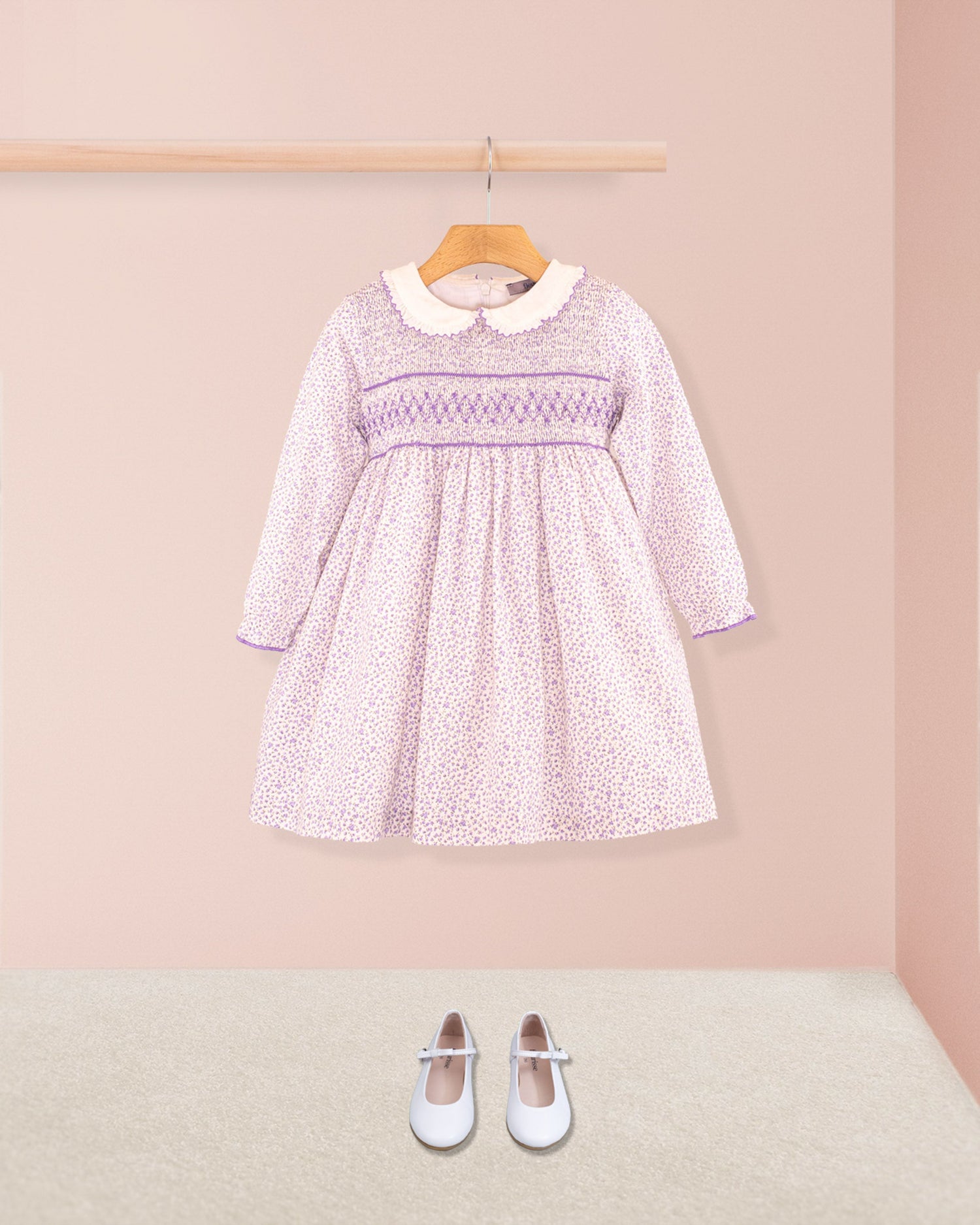 Fiorella Lavender Floral Twill Smock