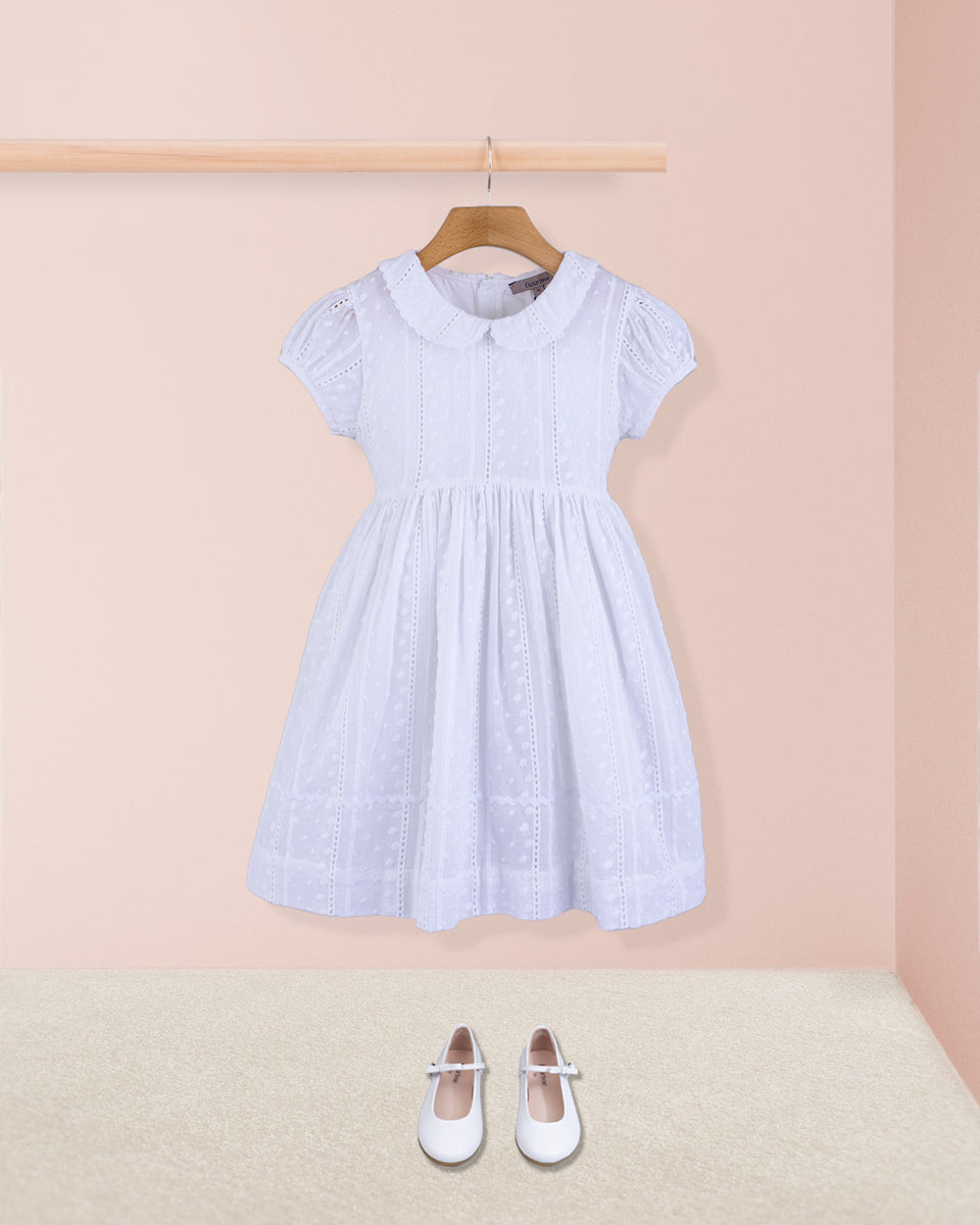 Florentine White Eyelet Dress