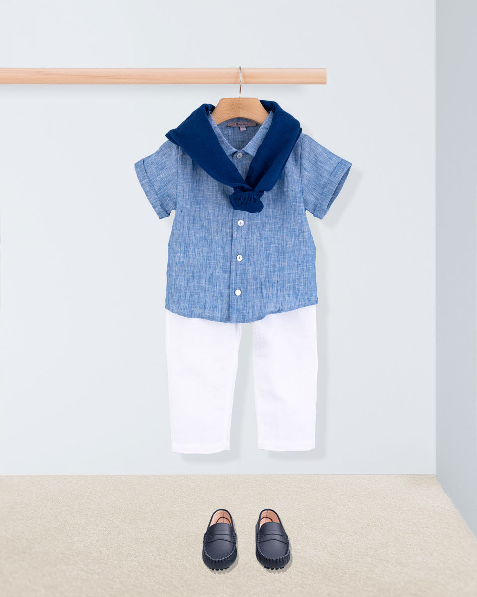 Henry Sea Foam Linen Outfit