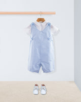 Kennedy French Blue Stripe Romper Outfit