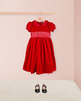 Victoria Red Velvet Dress