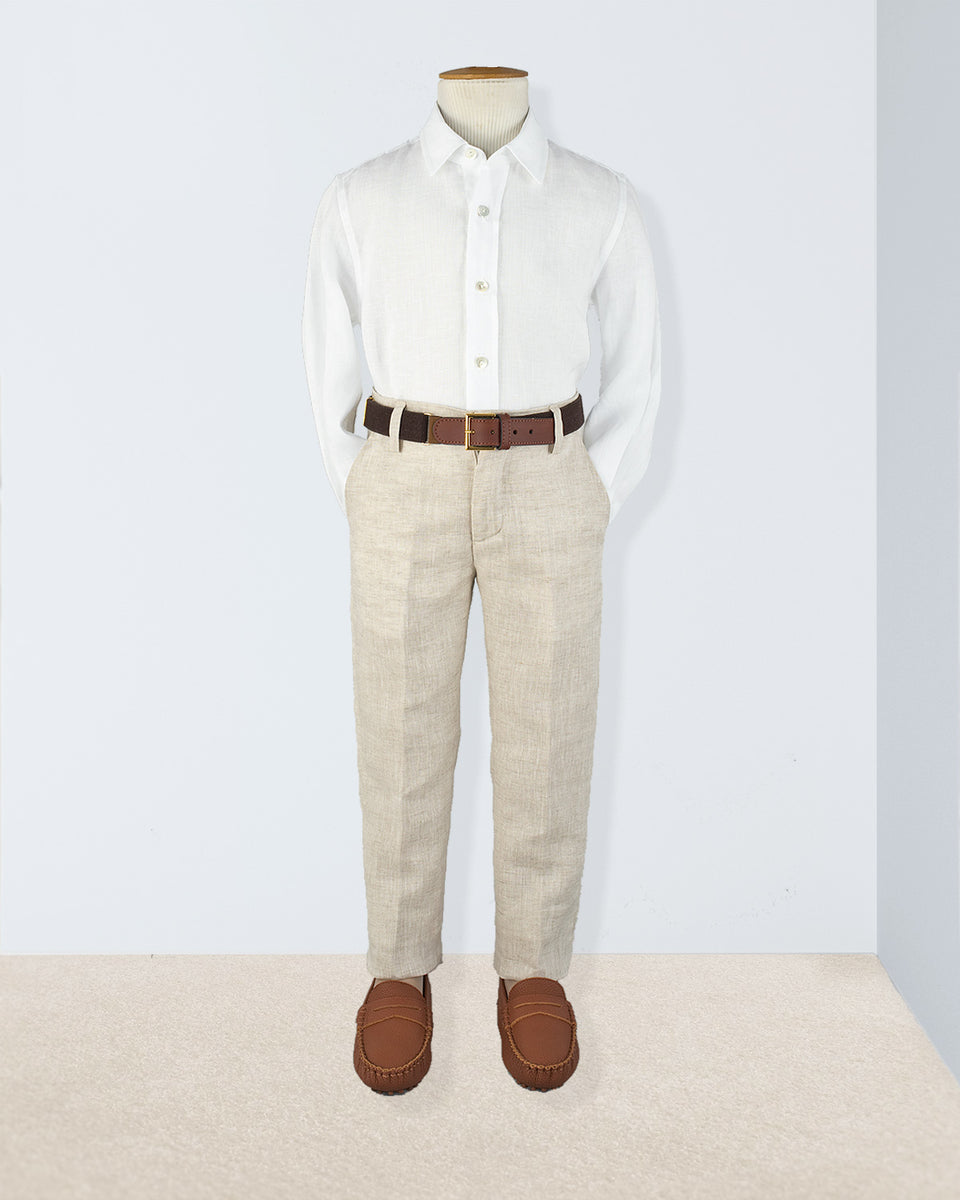 Oliver Natural Linen Outfit