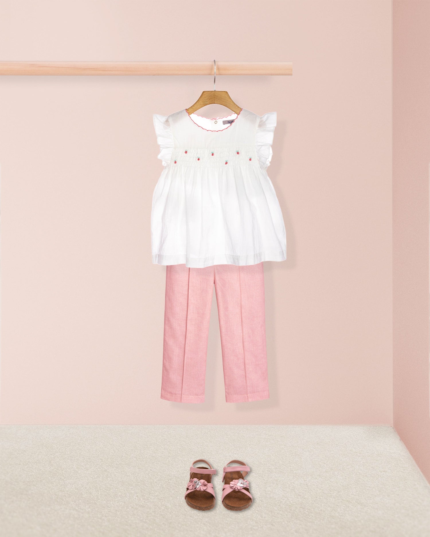 Ruby Strawberry Smocked Tunic Outfit
