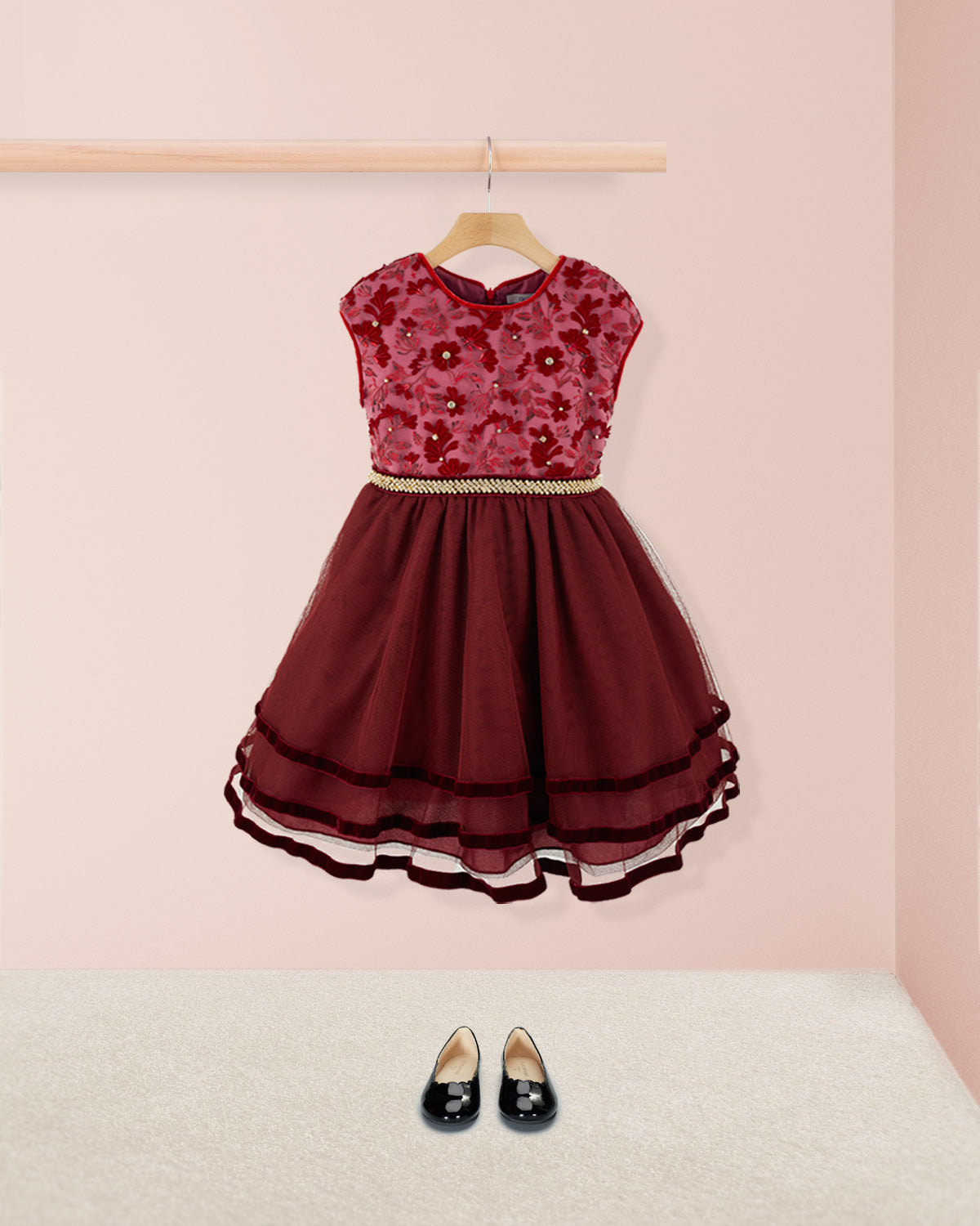 Starlight Ruby Swiss Tulle Dress