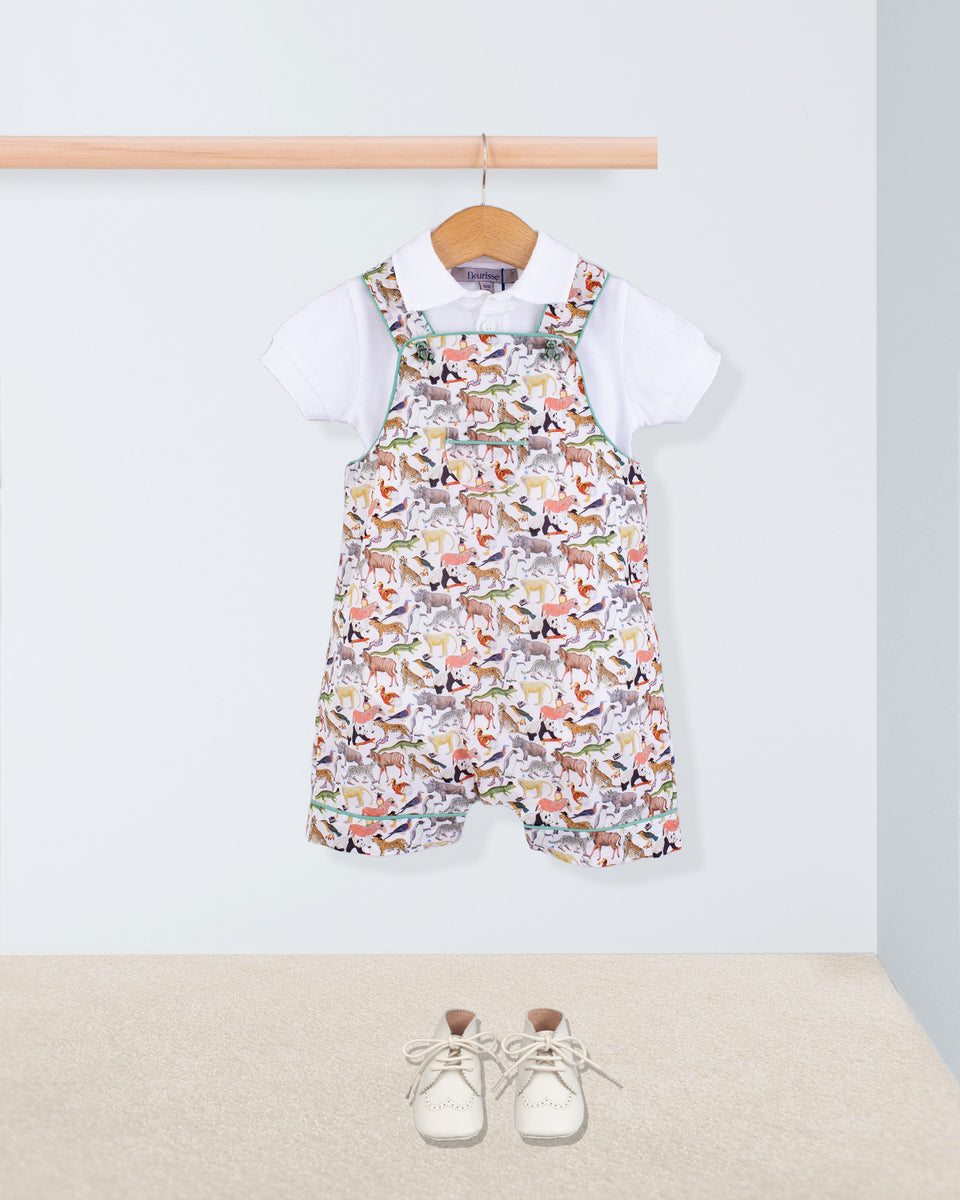 Starboard Liberty Colorful Animals Shortall Outfit
