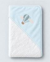 Air Balloon Embroidered Blue Cotton Towel