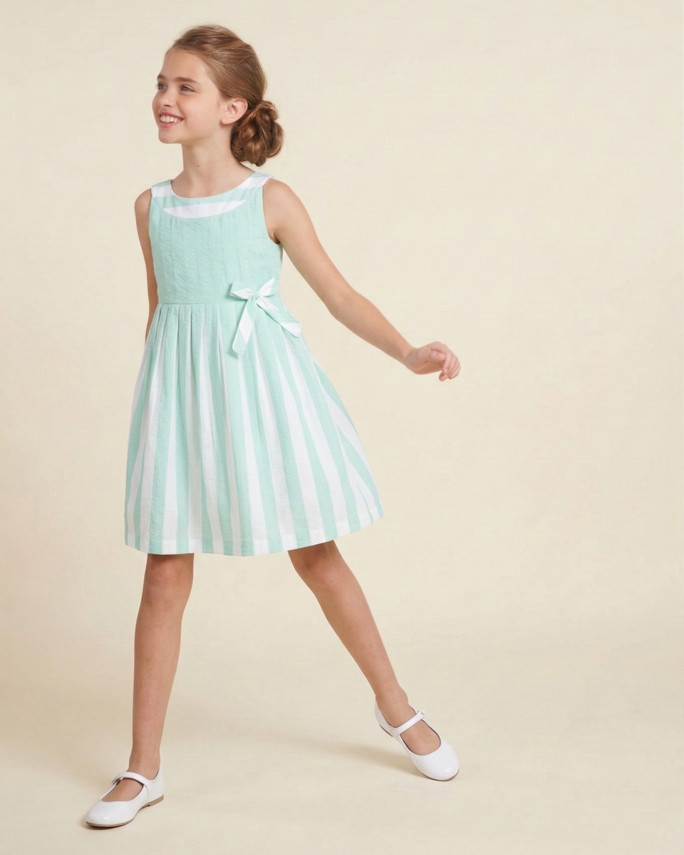 Vienna Italian Mint Linen Dress