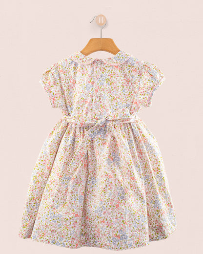 Amanda Monaco Pink Floral Smock - Smocked Dress