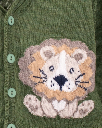 Léon Hunter Mélange Wool Cardigan - Sweater