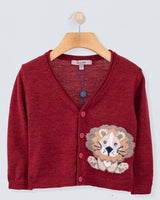 Léon Birchwood Mélange Wool Cardigan