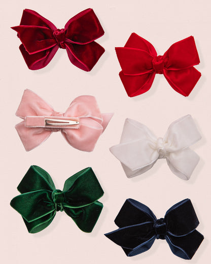 Hairbow 8cm Pink Velvet - Hairbow