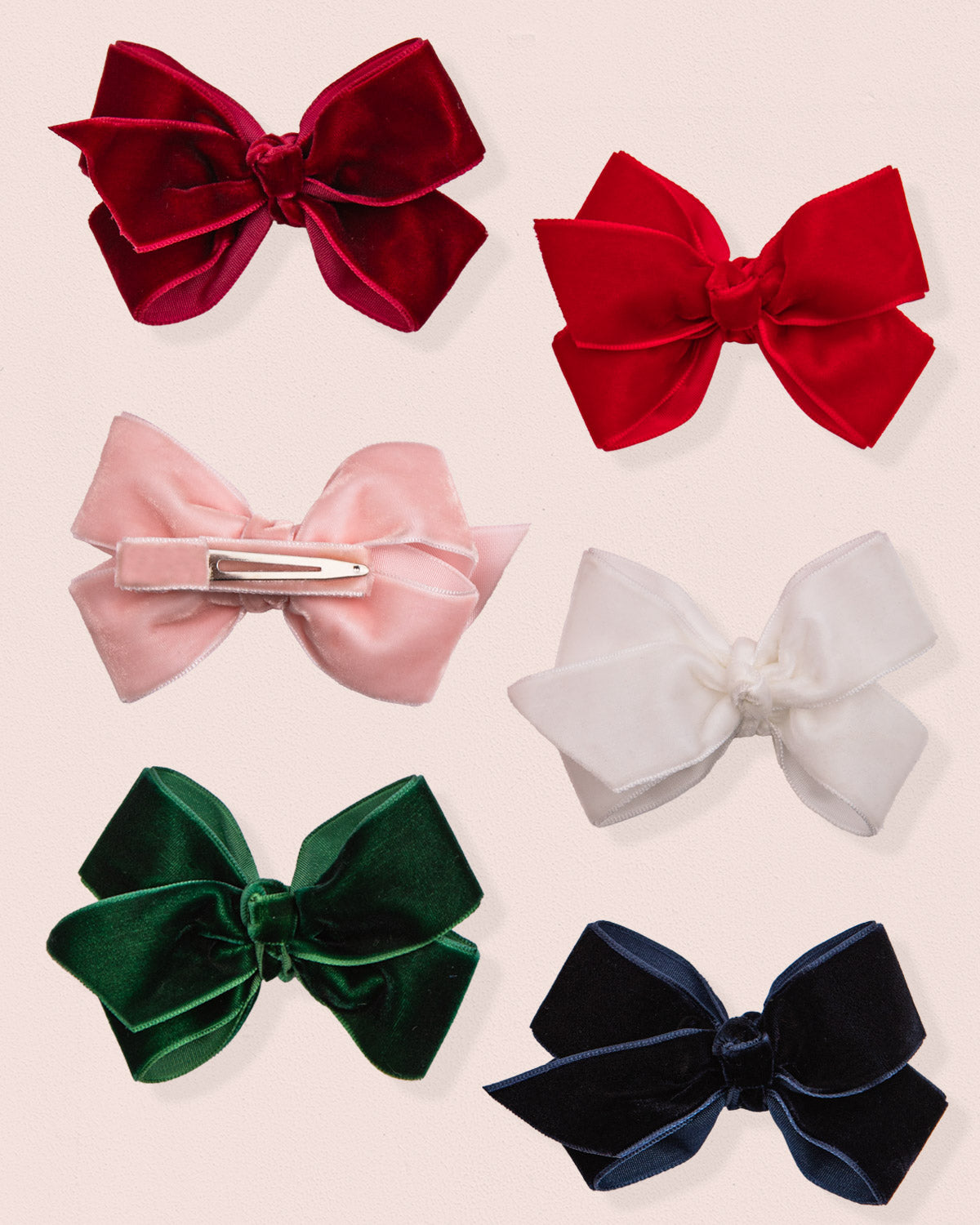 Hairbow 8cm Navy Velvet - Hairbow