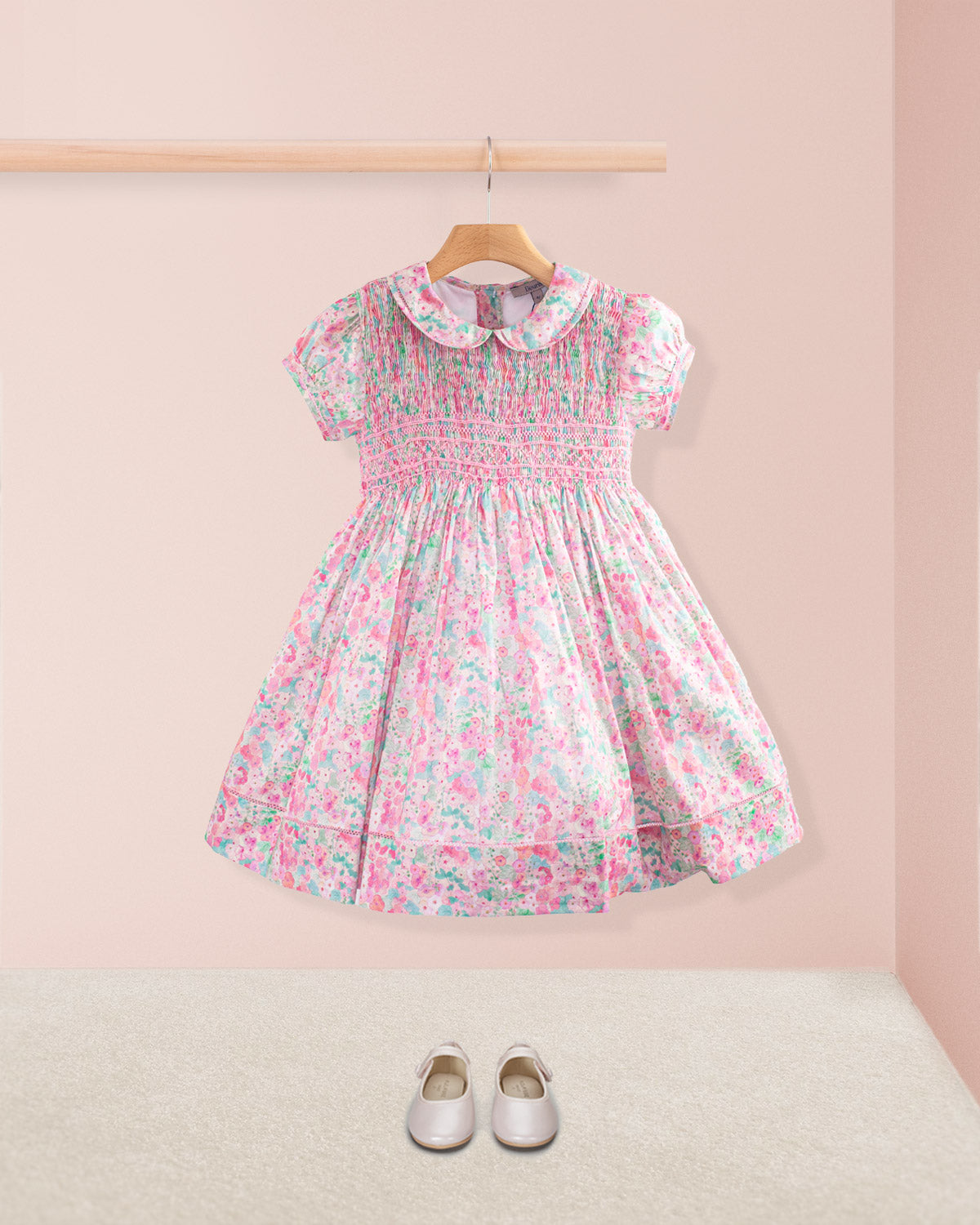 strapless open back dress Donna Smock Dress: Shop Gorgeous Floral Embroidery main image 1