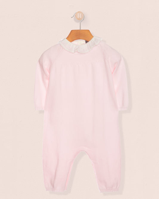 Anastasia Baby Pink Cotton Knit Romper