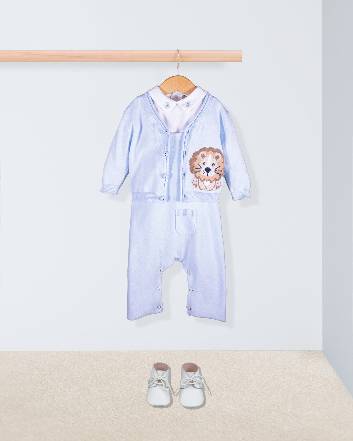 Aspen Powder Blue Cotton Knit Overall