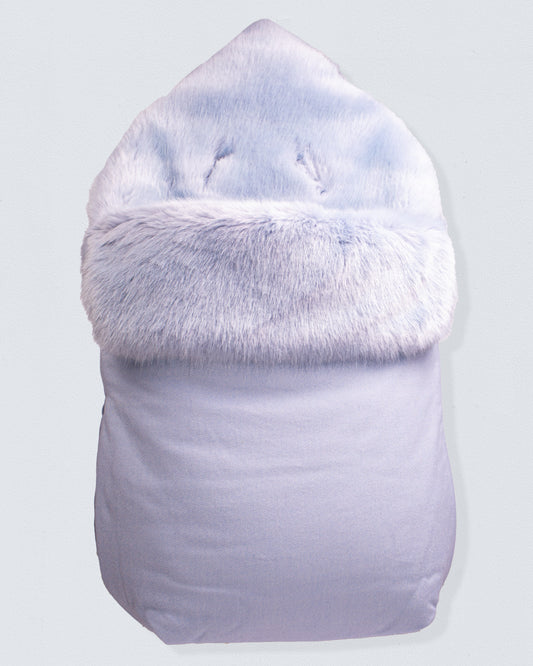 Everest Newborn Carseat Bunting Light Blue Fur - Bunting