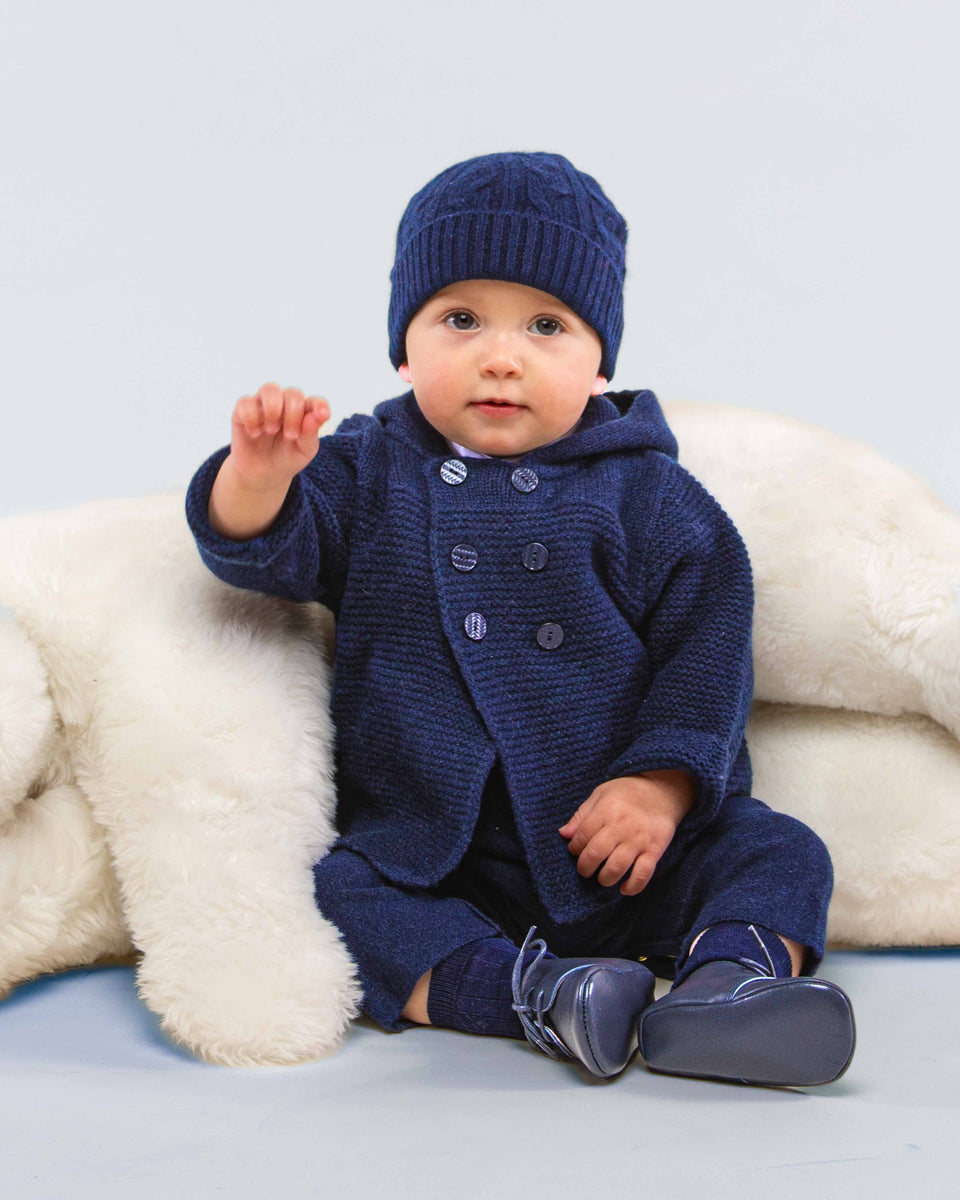 Chamonix Navy Cashmere Hooded Jacket