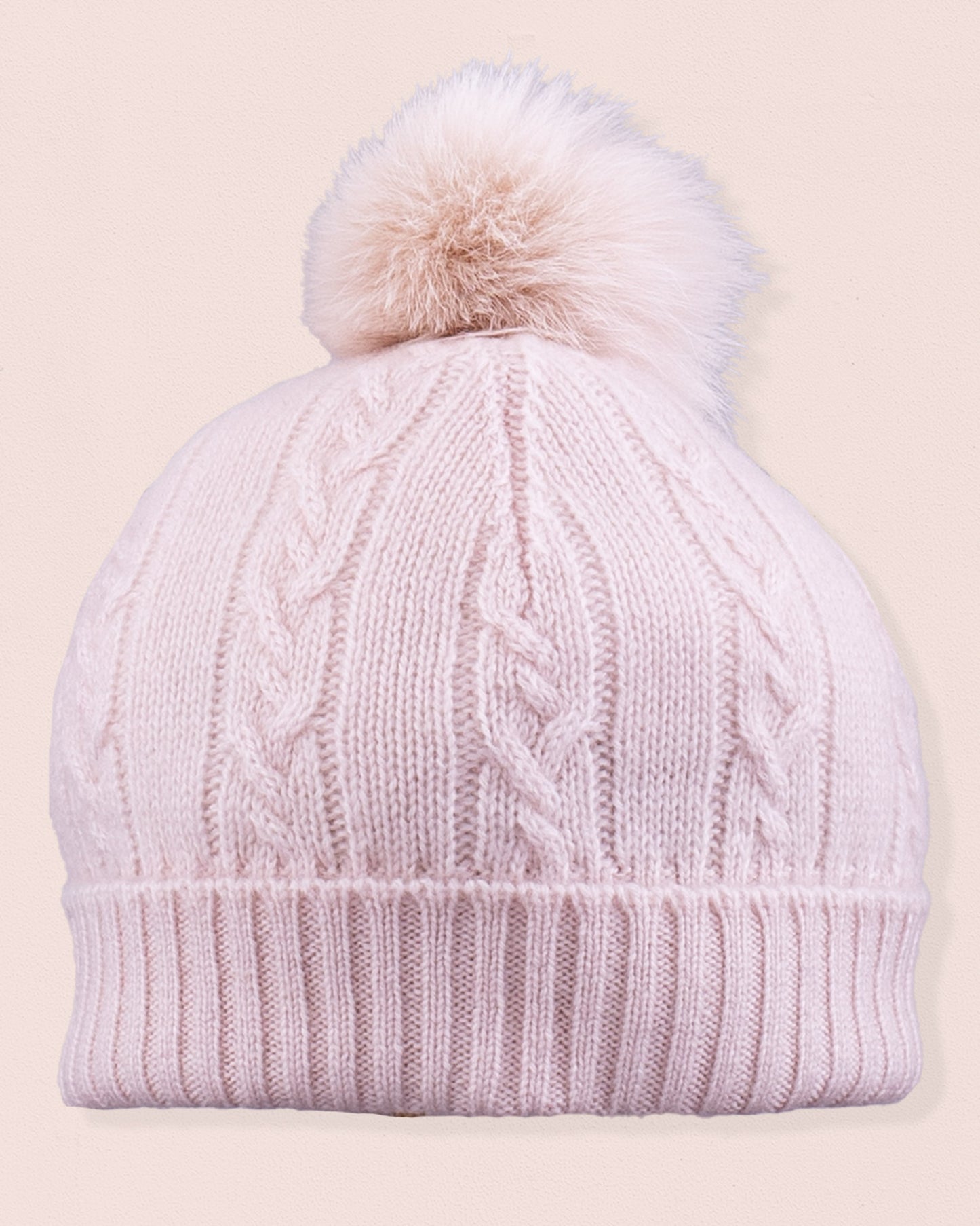 Cashmere Pink Fur Pom-Pom Hat - Hat