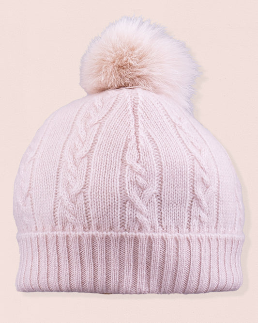 Cashmere Pink Fur Pom-Pom Hat - Hat