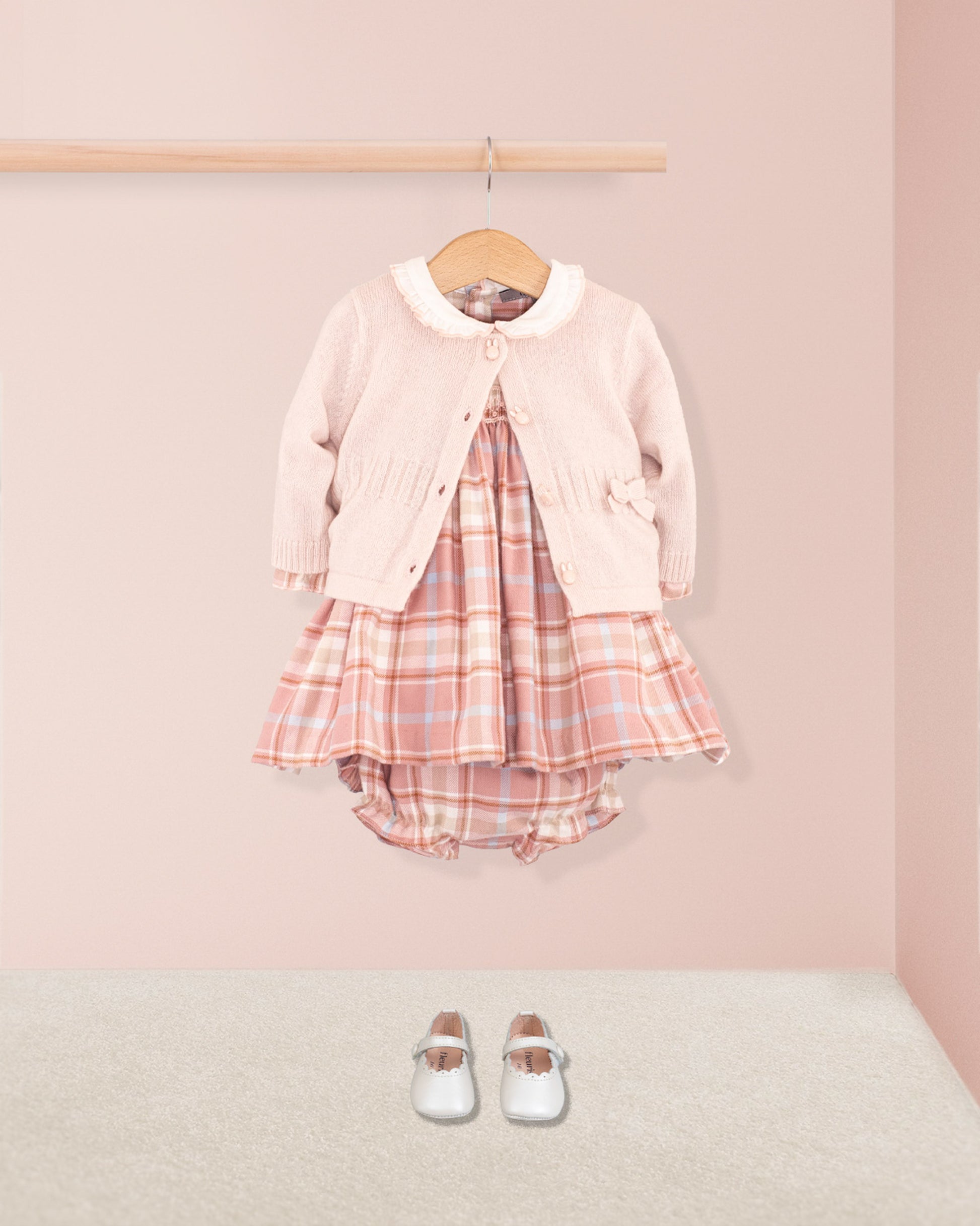 Baby Victoria Pink Plaid Carnaby Set - Baby Dress